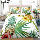 Watercolor Pineapple Bedding Set
