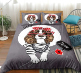 3D Cartoon Beautiful Dog Bedding Sets
