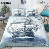 Nautical Decor Sailboat Bedding Set