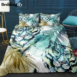 Green Tropical Tiger Bedding Set