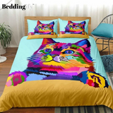 Watercolor Art Cat Bedding Set