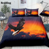 Flying Black Eagle Bedding Set