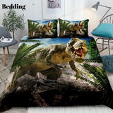 3D Dinosaur Destroy Park Bedding Set