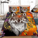 Boho Wolf Bedding Set