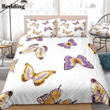 Purple Butterfly Bedding Set