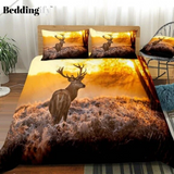 3D Elk In Sunrise Bedding Set
