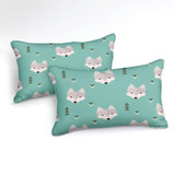 Cartoon Wolf Green Bedding Set