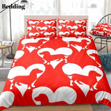 Love Heart Dachshund Bedding Set