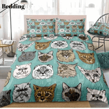 Cats Head Bedding Set