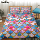 Colorful Fish Scale Bedding Set