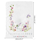 Baby Blanket Flannel Photography Monthly