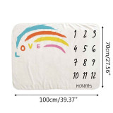 Baby Blanket Flannel Photography Monthly