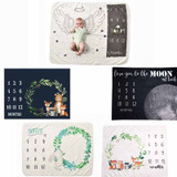 Baby Blanket Flannel Photography Monthly