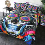 Floral Skull By Pixie Cold Art Bedding Set