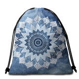 Bali Blue Surf Round Beach Towel Set