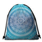 Mandala Blues Round Beach Towel Set