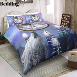 Wolf Howling Dreamcatcher Bedding Set