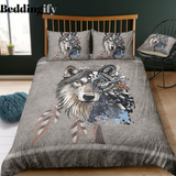 Native Indian Mystic Wolf Bedding Set