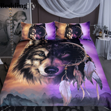 Tribal Dreamcatcher Wolf Bedding Set Tribal Dreamcatcher Wolf Bedding Set