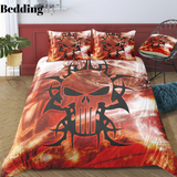 "Red Warning" Skull Bedding Set "Red Warning" Skull Bedding Set