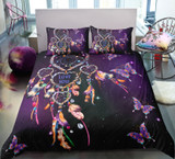 Purple Butterflies Dreamcatcher Bedding Set