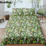 Leaves and Dinosaur Bedding Set