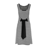 Striped Dress with Tie Waist