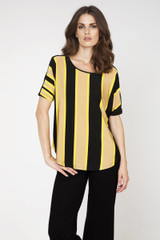 Sheer Detail Stripe Top