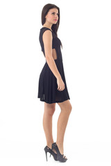 Sheer Detail Skater Dress