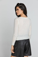 Black Faux Leather Bermuda Shorts by Conquista Fashion