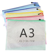 Stationery Storage Folder File Folder Waterproof Zipper File Organizer Folders Pvc Bag Portfolio Paper Storage Office Organizers