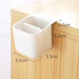 Creative Pasteable Pen Holder Desktop Storage Boxes Desk Pen Pencil Organizer Office Sundries Storage School Stationery Holders