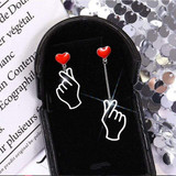 Finger Heart KPOP Earrings