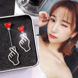 Kpop Hand Love Heart Earrings