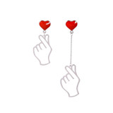 Kpop Hand Love Heart Earrings