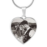 Photo Etched Heart Luxury Necklace