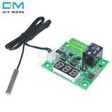 W1209 DC 5V 12V 24V 220V Red Blue LED Digital Thermostat Temperature Control Thermometer Module + NTC Waterproof Sensor Wire