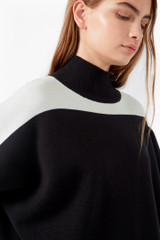 Color Block High Neck Top
