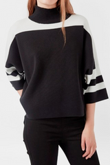 Color Block High Neck Top