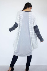 Color Block Tunic Top With Pockets