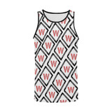 Men's Wakerlook All Over Print White Tank Top