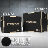 Synergee Non-Slip 3-in-1 Wood Plyo Boxes
