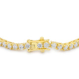 Goldtone Finish Victorian Cubic Zirconia Tennis 8 Inch Bracelet
