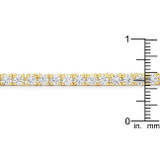Goldtone Finish Victorian Cubic Zirconia Tennis 8 Inch Bracelet
