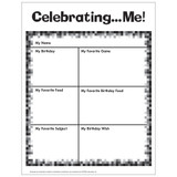 Celebrating Me Pixel Border Worksheet Free Printable