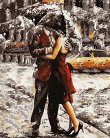 EverShine Oil Painting By Numbers Couple DIY Hand Painted Wall Art Red Umbrella Pictures By Numbers Home Decor