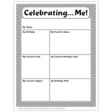 Celebrating Me Polka Dots Border Worksheet Free Printable