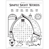 Simple Sight Words Word Search Free Printable