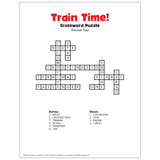 Train Time Crossword Puzzle Free Printable