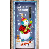 Let it Snow! Snowman Door Décor DIY